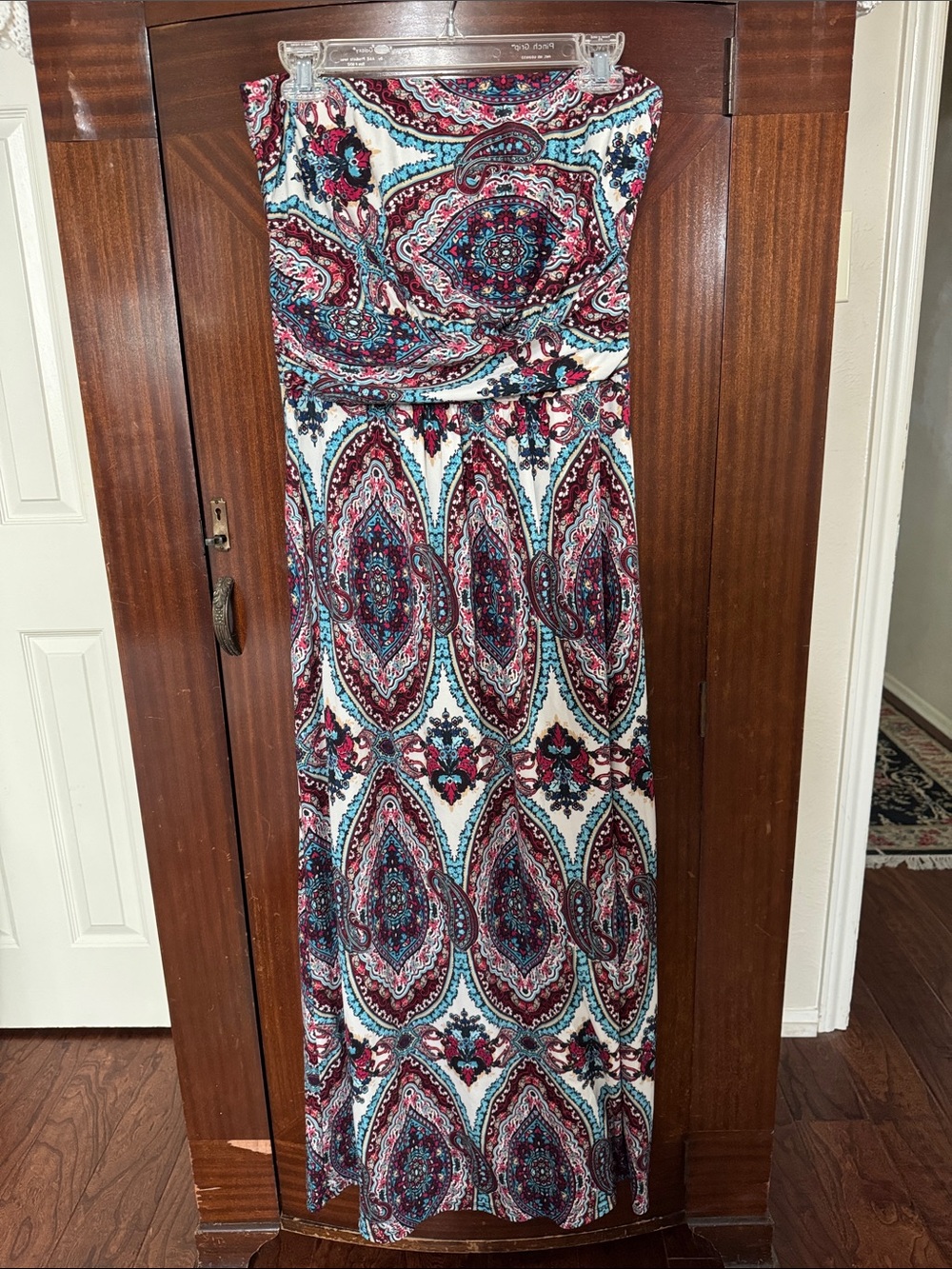 Persaya Strapless Paisley Maxi Dress